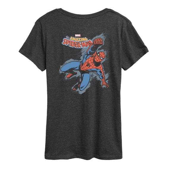 Marvel Spider-Man - Grunge Style - Ladies Short Sleeve Graphic T-Shirt