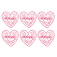 thumbnail image 1 of 6 Pcs Serviette Boucles Élégante Serviette Fermoirs Creux Coeur Forme Serviette Orne, 1 of 8