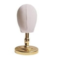 thumbnail image 2 of Mornei Head Model Hats Stand Holder with Base Mannequin Head Model Beginner Stylist gold base, 2 of 9