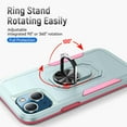 thumbnail image 2 of Dteck for iPhone 13 Mini Case with Ring Stand Cover,Hybrid Shockproof Impact-Resistant Bumpers Protective with Built-in Ring Stand Ring Kickstand for Apple iPhone 13 Mini (Green+Pink), 2 of 8
