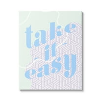 Stupell Industries Take It Easy Pastel Geometric Religious Painting Gallery Wrapped Canvas Print Wall Art