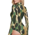 thumbnail image 4 of joogoo Leopard-d5 Women's Mock Turtle Neck Long Sleeve Bodysuit M, 4 of 8