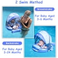 thumbnail image 4 of Baby Pool Float Mambobaby con toldo y cola de 3 a 24 meses, 4 of 7