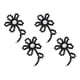 thumbnail image 2 of 4 piezas de para reparar adornos decorativos para coser, manualidades, apliques brilntes para bolsas de ropa, vestido, Negro Hugo Parche Bordado, 2 of 9