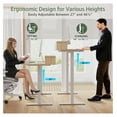 thumbnail image 5 of 2-Tier Height Adjustable 45" Electric Standing Desk - Upgraded Ultra Durable Home Office Large Rectangular Computer Table or Laptop Sit Stand Workstation - Maple 4 FT, 5 of 6