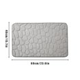 thumbnail image 4 of Alfombra para inodoro, hogar, hotel, baño, absorción de agua, alfombra antideslizante, alfombra de fibra química, gris, 40x60cm Inevent HA001838-01, 4 of 6