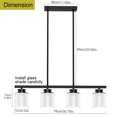 thumbnail image 5 of Depuley 4-Light kitchen island Pendant Light Fixture Industrial Farmhouse Flush Mount Glass Shade Ceiling Light for Dining, E26 Base, 5 of 9