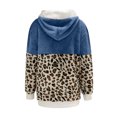 thumbnail image 4 of Winter Coat Plus Size Winter Jacket for Women Long Sleeve Hooded Coats Fleece Plush Thermal Outfit Color Block Zipper Outerwear Abrigos de Mujer, 4 of 6