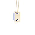 thumbnail image 2 of ANGARA Lab Grown 4 Ct Cushion Blue Sapphire Solitaire Pendant for Women in 14K Yellow Gold (Size-9mm) | September Birthstone, Anniversary, Jewelry Gift for Women | Lab-Grown Blue Sapphire Necklace, 2 of 8