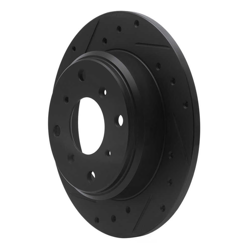 Dynamic Friction Company 633-58002L DFC Brake Rotor - Drilled And Slotted - Black