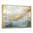 thumbnail image 2 of Designart "Ocean Storm In Beige, Blue, And Gold V" Abstract Shapes Floater Framed Canvas Wall Art, 2 of 5