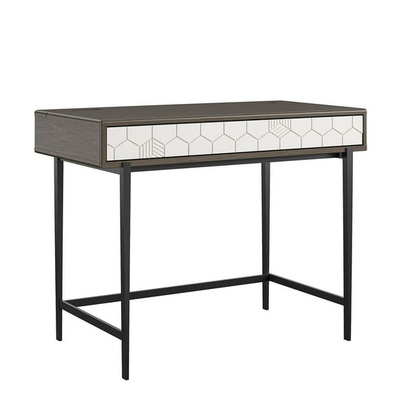CosmoLiving by Cosmopolitan Olivia Computer Desk, Gray Oak