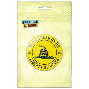 Gadsden Don't Tread on Me Liberty or Death Pinback Button Pin Badge
