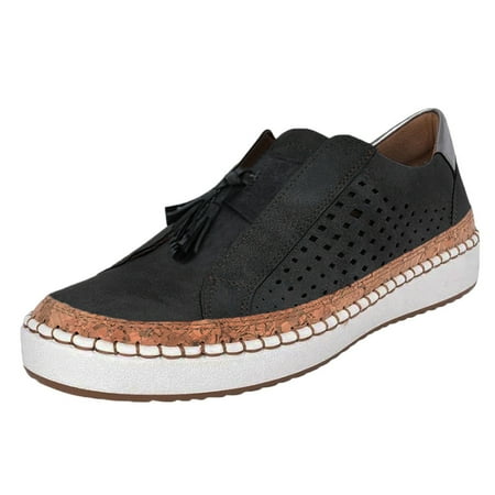 

2024 New Women s Fashion Fringe Hollow-Out Women Wide Width Shoes Business Casual Round Toe Slip on Womens Air 270 Casual Shoe Shoes Flat with Sneakers