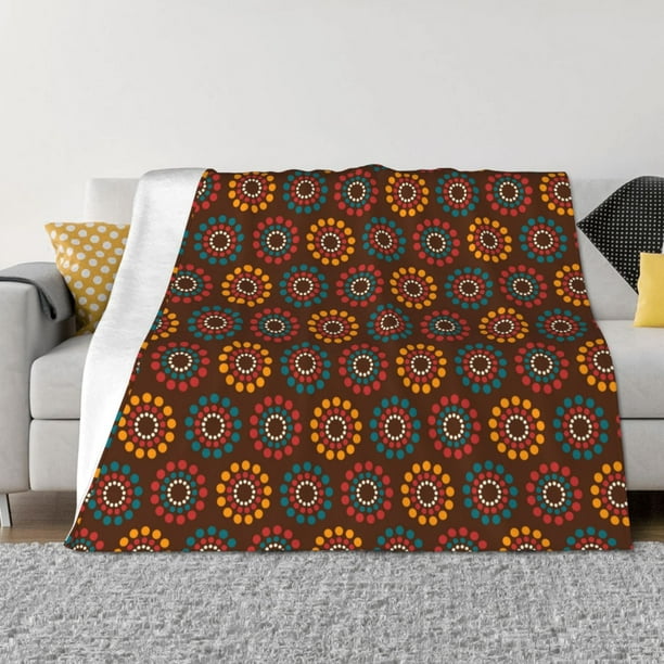 Fotbe 60s and 70s Aesthetic1 Manta de Franela con Estampado, Manta Ultrasuave para Cama, Sofá, Auto, Hipoalergénica y Antibolitas-60"x50"
