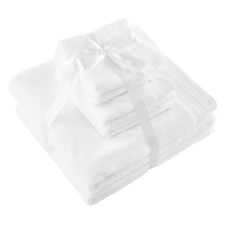 Hotel Style 6-Piece Egyptian Cotton Striped Bath Coordinate Towel Set, Birchwood, Size: 6 Piece Bath Towel Set