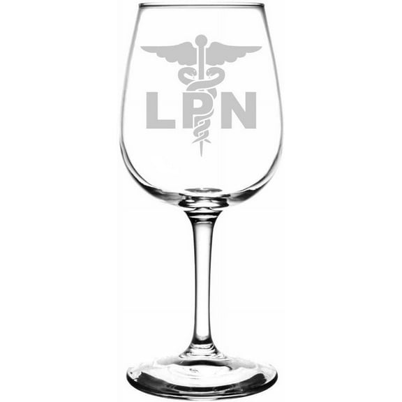 Licensed Practical Nurse LPN Laser Etched Wine Taster Glass