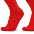 thumbnail image 4 of Kids' Soccer Knee High Socks Terry Cushion Sole Anti-Slip for Youth Outdoor Field Training 6-15 Years Red Free Size, 4 of 5