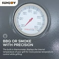 thumbnail image 3 of Sunjoy Group Egg-Shaped Charcoal Grill Ceramic Stainless Steel 20 Inch Kamado BBQ Smoker with Pizza Stone 46.22" x 25.75" x 46.46", 3 of 14