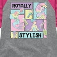 thumbnail image 3 of Disney Princess - Royally Stylish - Toddler & Youth Girls Raglan Graphic T-Shirt, 3 of 4