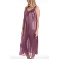 thumbnail image 2 of EZI Nightgowns for Women - Soft & Breathable Satin Night Gowns for Adult Women - Medium to Plus Size Womens Sleep Shirts - Long Mid-Length Nightgown, 2 of 9