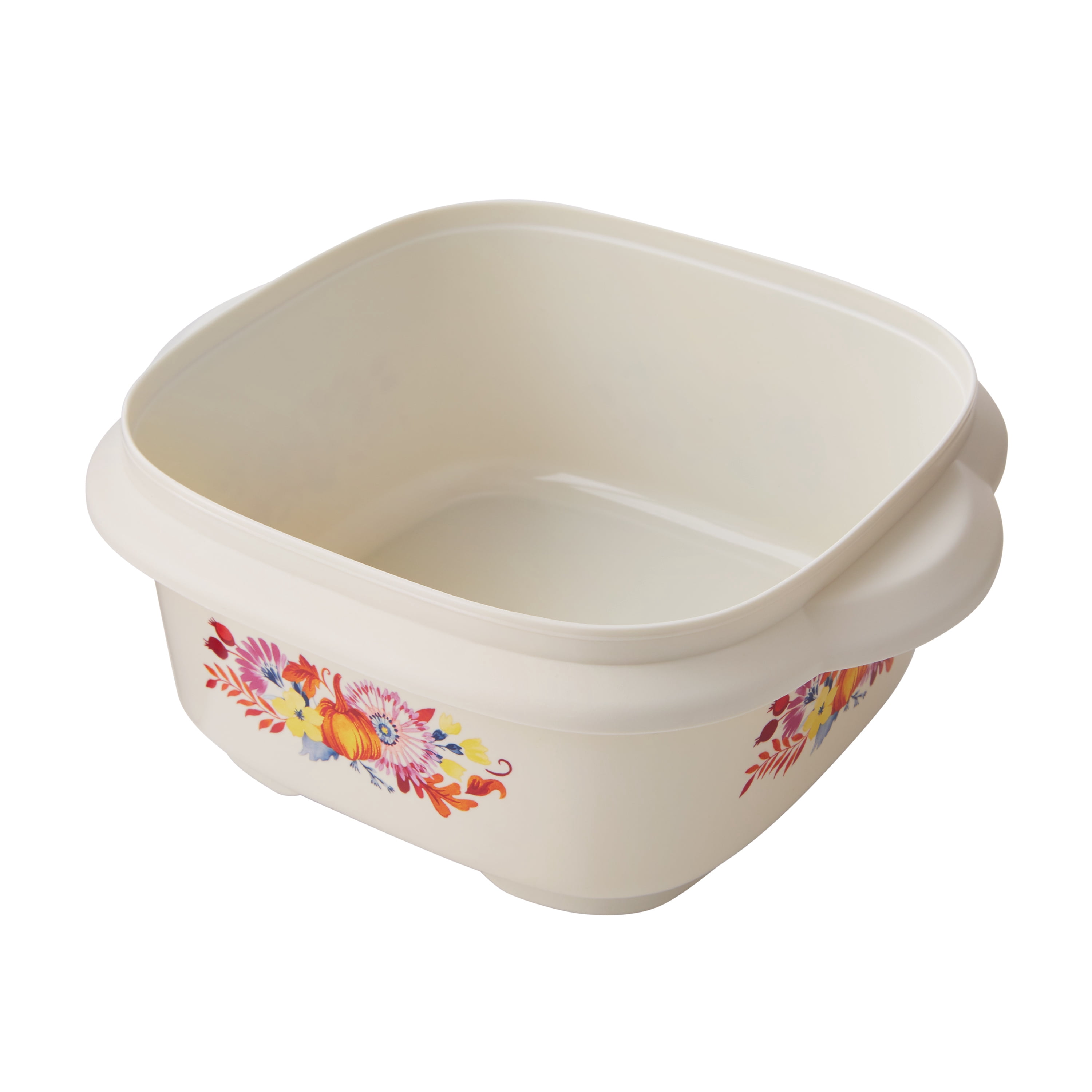 The Pioneer Woman 18-Piece Mixed Capacity Plastic Food Storage Container Set, White/Red