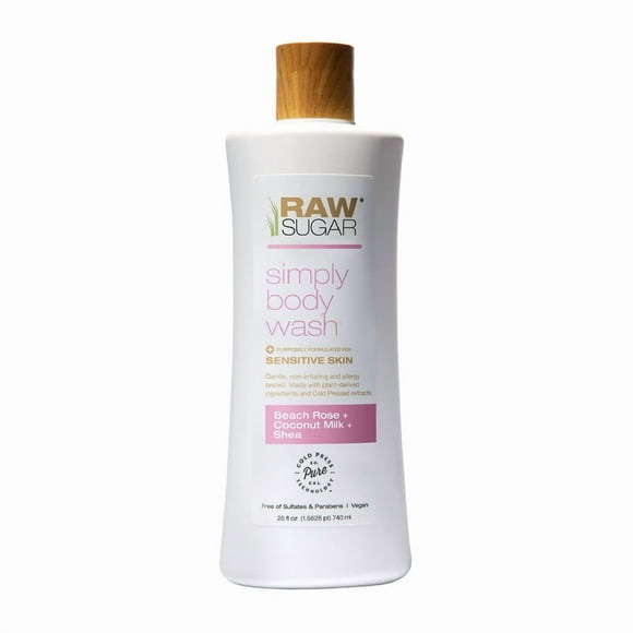 Jabón de baño Raw Sugar para piel sensible Beach Rose 740 ml