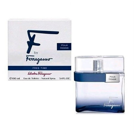 F Free Time by Salvatore Ferragamo, 3.4 oz Eau De Toilette Spray for Men