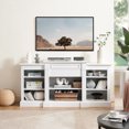 thumbnail image 2 of Miekor Furniture Media Console Table with Large Storage Cabinet, Modern TV Media Entertaionment Stand, White, 65.75"W*17"D*32.48"H 31806, 2 of 11
