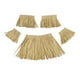 thumbnail image 2 of Falda de hierba de 5 piezas, disfraz hawaiano de fantasía, ajustable, elástica para disfraz papel rafia, 2 of 8