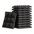 thumbnail image 4 of FStop Labs Acoustic Foam Panels, Pyramid Studio Wedge Tiles, 12" H, Black 12 Pack, 4 of 4