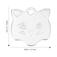 thumbnail image 4 of KAKOWELY 10 etiquetas de identificación para perro con forma de cabeza de gato, grabadas a medida, adorables etiquetas con nombre para mascota., 4 of 5