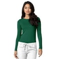 thumbnail image 3 of Adar Underscrubs for Women 3 Pack - Long Sleeve Underscrub Comfort Tee - 2903 - Hunter Green - XXS, 3 of 7