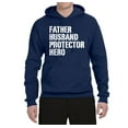 thumbnail image 2 of Wild Bobby,Father Husband Protector Hero Best Dad Husband Gift, Father's Day, Unisex Graphic Hoodie Sweatshirt, Navy, Small, 2 of 3