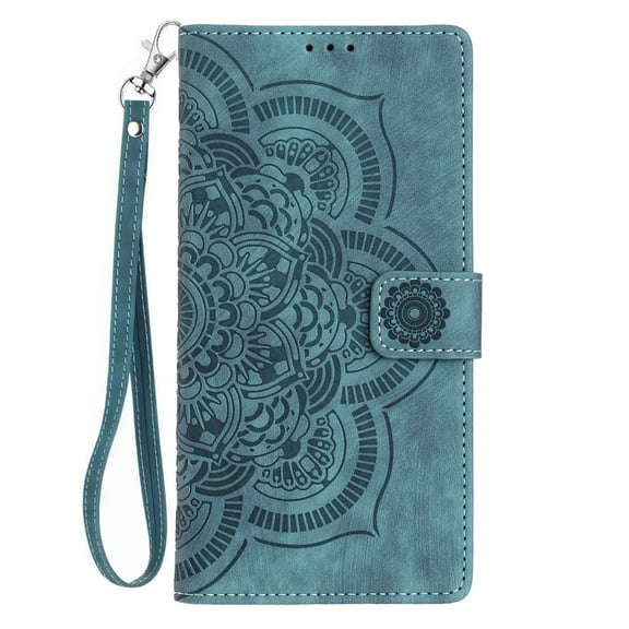 for Google Pixel 10 Pro XL Wallet Case,PU Leather Embossed Sunflowers Flip Wallet Card Slots Shockproof Wrist Strap Lanyard Case
