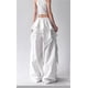 thumbnail image 2 of Pantalones cargo holgados y holgados for mujer, pantalones largos de cintura alta con retales de encaje y cierre de cordón, 2 of 7