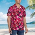 thumbnail image 2 of KLL Men's Hawaiian Shirt Short Sleeve Button Down Beach Shirts-Orchids Flowers, 2 of 5