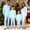 Light Blue, variant on Family Christmas Pajamas Matching Sets Long Sleeve Zip up Holiday Nightwear Christmas Pajama Set Family