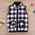 thumbnail image 2 of Younger Tree Kid Little Girls Puffer Lightweight Plaid Quilted Vest Cute Winter Outwear Padded Outfit for 3-4T, 2 of 6