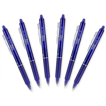 Pilot FriXion Clicker Retractable Erasable Gel Pens, Fine Point, Blue Ink (6)