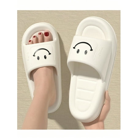 

Women‘s Summer Fashionable Printed Face Flat Shoes Eva Anti-Slip Beach Bathroom Slippers