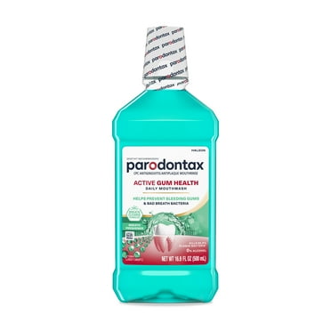 Parodontax Active Gum Health Breath Freshener Mouthwash, Fresh Mint, 16.9 Fl Oz, for Adults