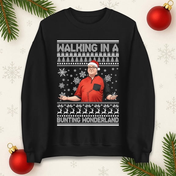 Funny Darts Walking In A Bunting Wonderland Christmas Sweatshirt, Xmas Festive Tee, Bunting Wonderland Christmas Shirt, Xmas Gift Top