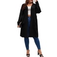 thumbnail image 3 of DYMADE Womens Plus Size Solid Long Sleeve Pockets Elegant Brushed Knitted Cardigan Tops, 3 of 4
