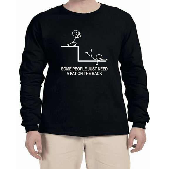 Funny Saying Stick Figure T-shirt Mens Graphic Tees Long Sleeve Tee Shirt