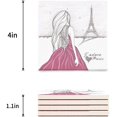 thumbnail image 3 of POGLIP Paris France Decor Eiffel Tower Set of 6 Coaster for Drinks, Absorbent Ceramic Stone Coasters Cup Mat with Cork Base for Home Kitchen Room Coffee Table Bar Decor, 3 of 4