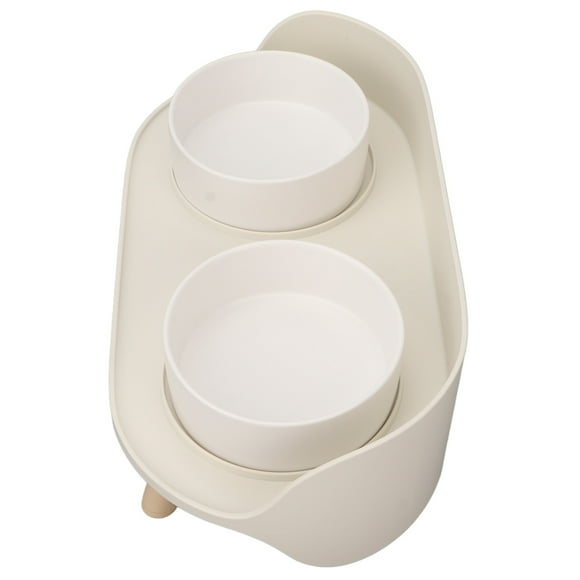 Cuencos elevados para gatos, cuencos elevados de cerámica para gatos Cuencos elevados de cerámica antiderrames Cuencos elevados dobles para comida y agua para gatos Resistentes y duraderos