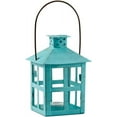thumbnail image 5 of Kate Aspen Mini Decorative Lanterns - Set of 6 - Vintage Metal Lantern Candle Holders for Wedding Centerpiece, Home Decor and Party Favor (Blue), 5 of 6