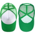 thumbnail image 4 of Falari 5-Panel Mesh Baseball Cap, Trucker Hat, Structured Plain Design, Cotton, Adjustable Size - Kelly Green, 4 of 7