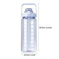 thumbnail image 5 of Jarra de agua de 2L de gran capacidad con marcador de tiempo de asa y taza de agua de fitness con pajita, 5 of 5